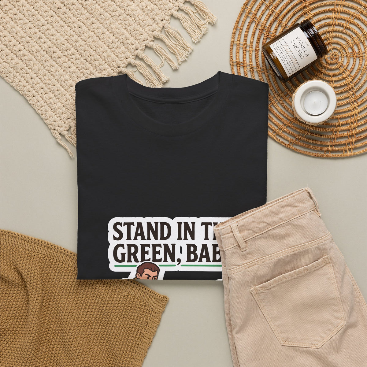 RPG Gamer Tee — “Stand in the Green, Babe” Funny DnD Party T-Shirt