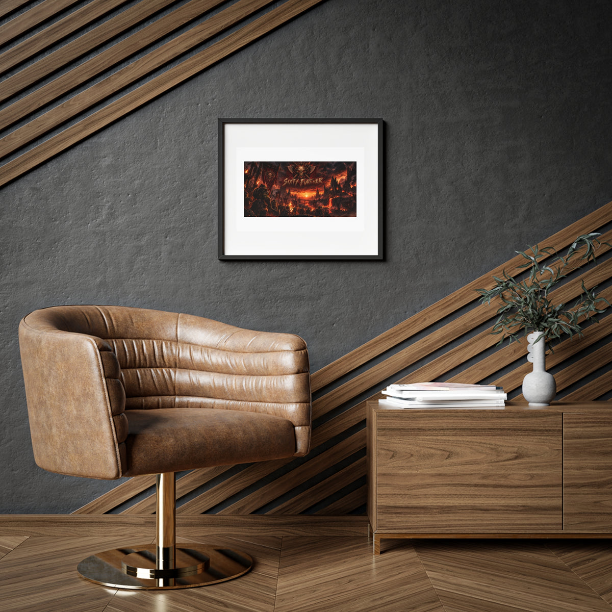 Framed Poster — Dark Fantasy 'Sinner' Matte Art Print
