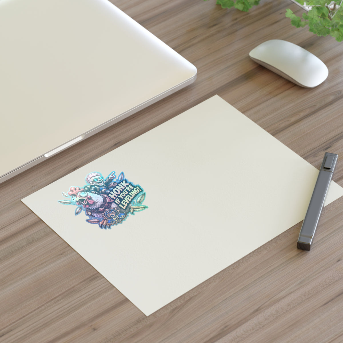 Honk If You’re Leveling! Gamer Chicken Sticker Sheet — RPG Level-Up Decor