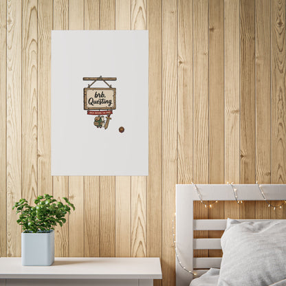 BRB Questing Poster — "Back Before the Raid" RPG Gaming Wall Art