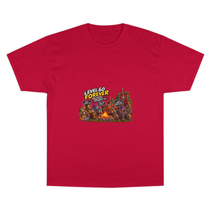 Level 60 Forever T-Shirt – Retro RPG Campfire Gamer Tee