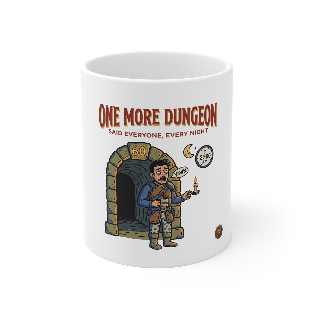 One More Dungeon Mug — Funny Dungeons & Dragons Coffee Cup for Gamers