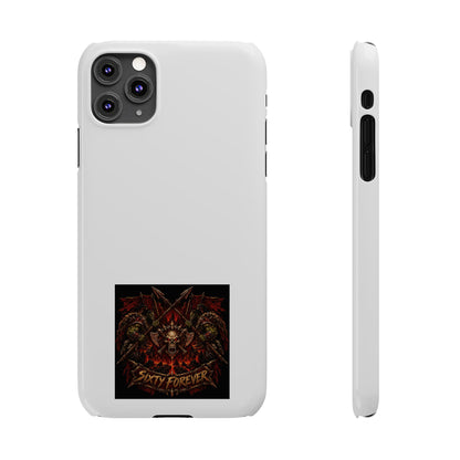 Slim Phone Case — 'Sixty Forever' Gothic Skull & Wings Design