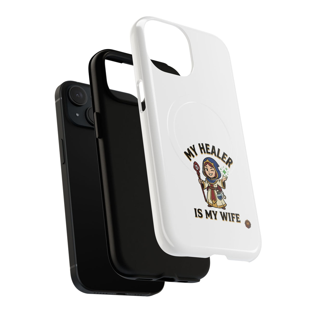 Phone Case — “My Healer Is My Wife” Cute RPG Healer Design, Tough Magnetic Protective Case