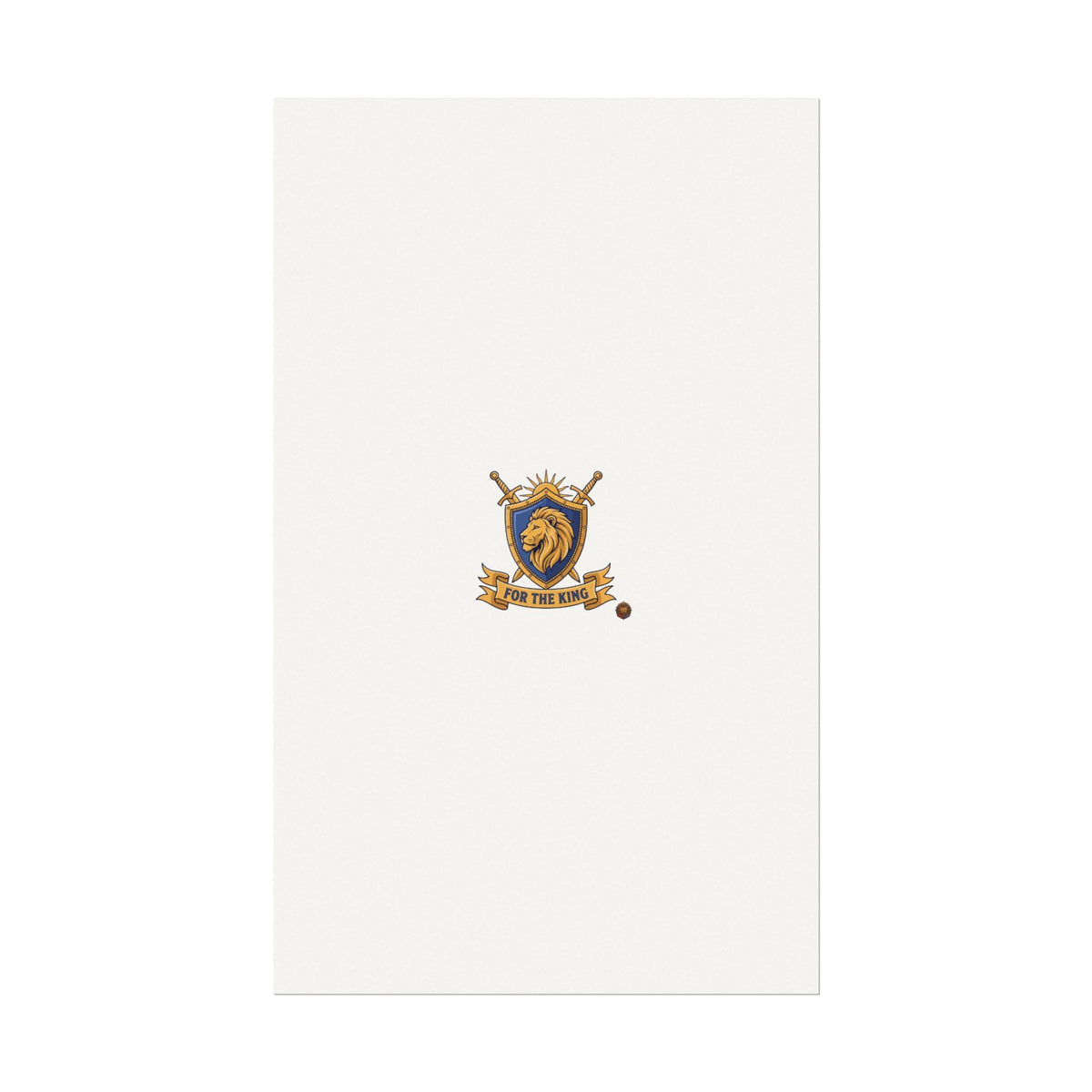 Lion Crest Watercolor Poster — 'Bow to the King' Matte Art Print