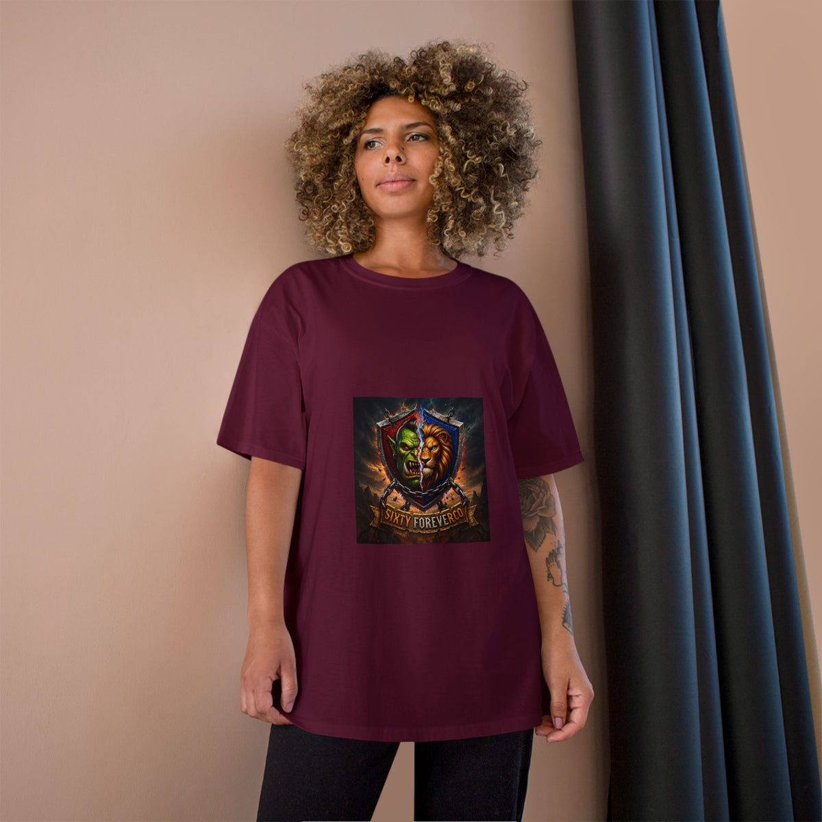 Champion T-Shirt - "Victory Forever" Fantasy Shield Gamer Tee