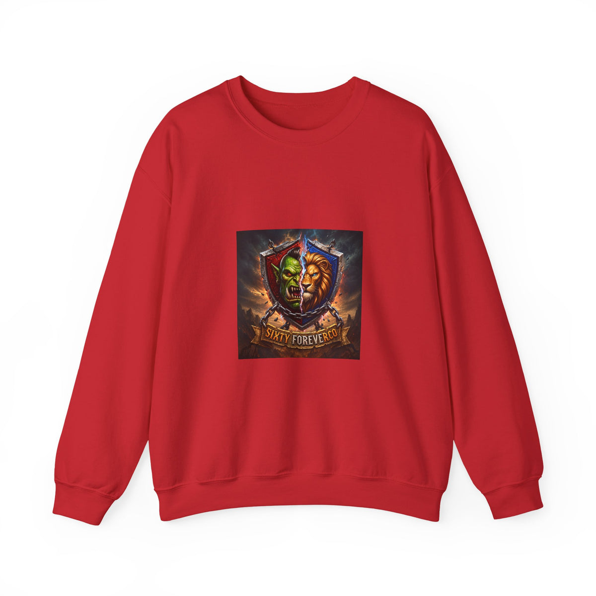 Fantasy Crest Crewneck Sweatshirt — "Forever" Shield Graphic