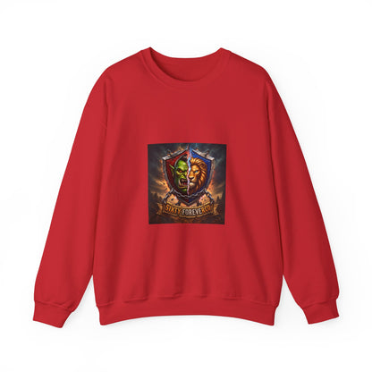 Fantasy Crest Crewneck Sweatshirt — "Forever" Shield Graphic