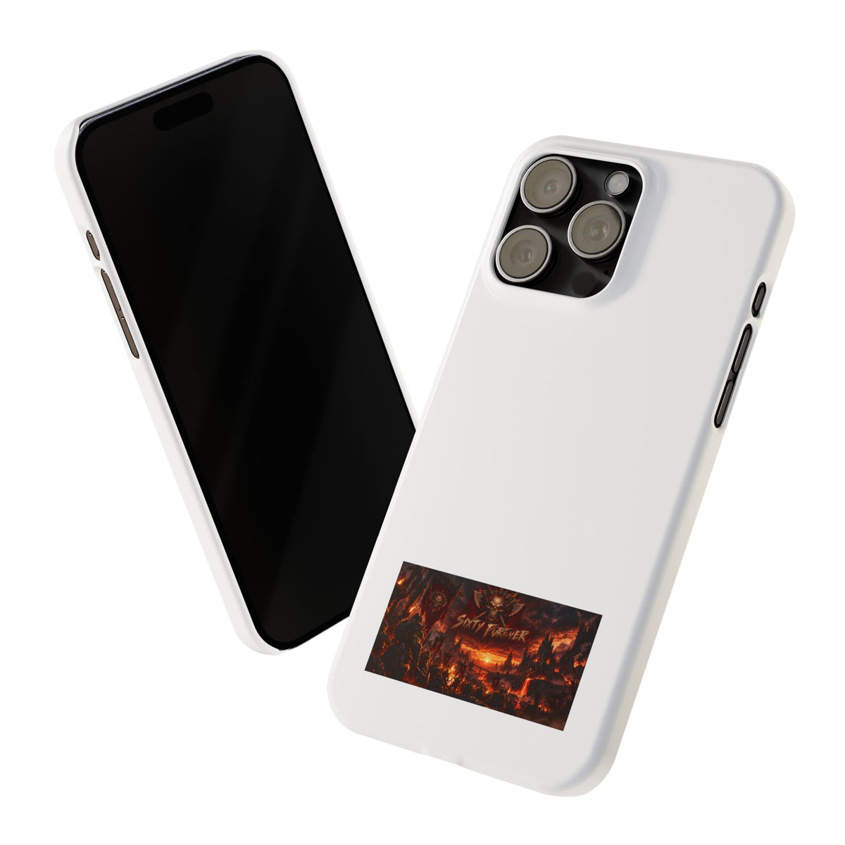 Slim Phone Case — Dark Fantasy Cityscape "Soft Panic" Design