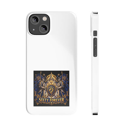 Slim Phone Case — "Sixty Forever" Shield Knight Graphic