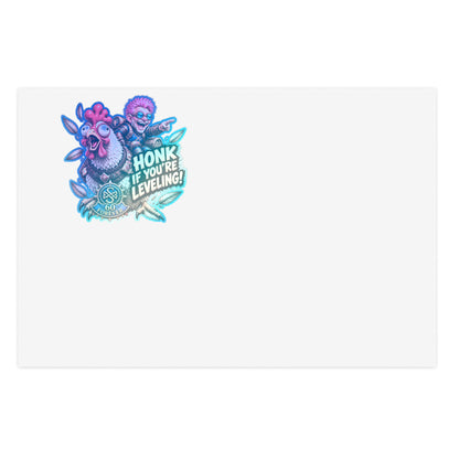 Honk If You’re Leveling! Gamer Chicken Sticker Sheet — RPG Level-Up Decor