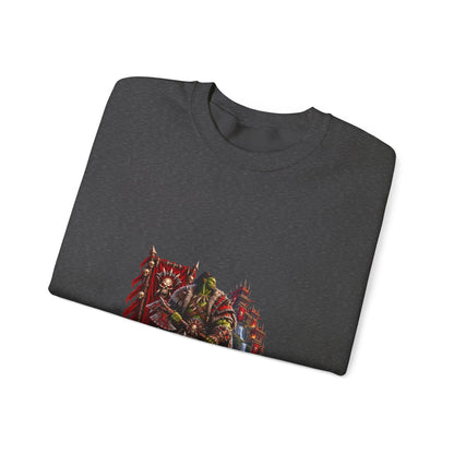 Red Till Dead Graphic Sweatshirt — Gothic Skeleton Horror Crewneck