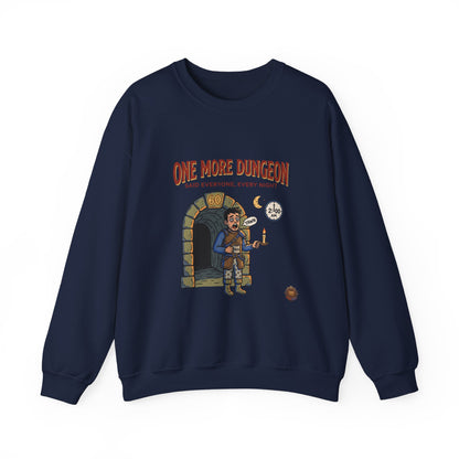 One More Dungeon Crewneck Sweatshirt — Gamer RPG Adventure Pullover