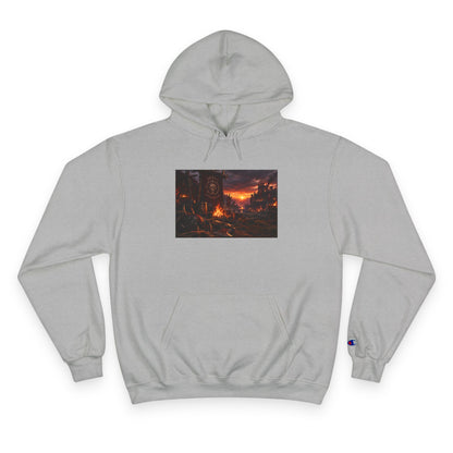 Champion Hoodie — Sunset Cityscape Graphic Hoodie