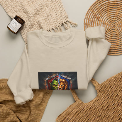 Fantasy Crest Crewneck Sweatshirt — "Forever" Shield Graphic