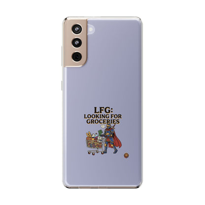 Clear Phone Case — “LFG: Looking For Groceries” Grocery Shopper Design