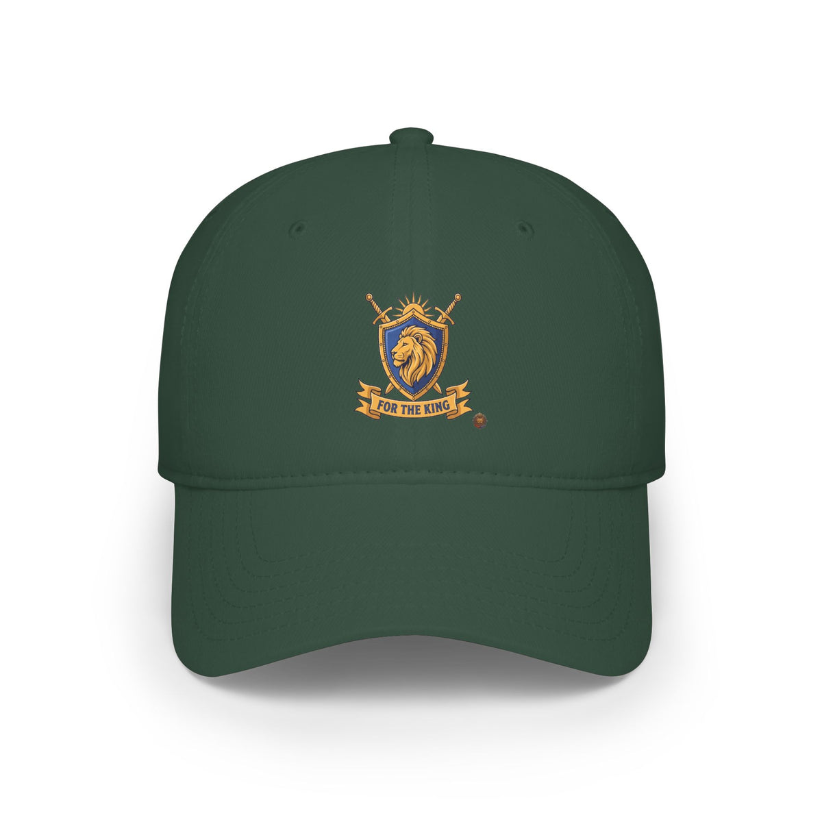 Lion Crest Cap — "For The King" Low Profile Baseball Hat