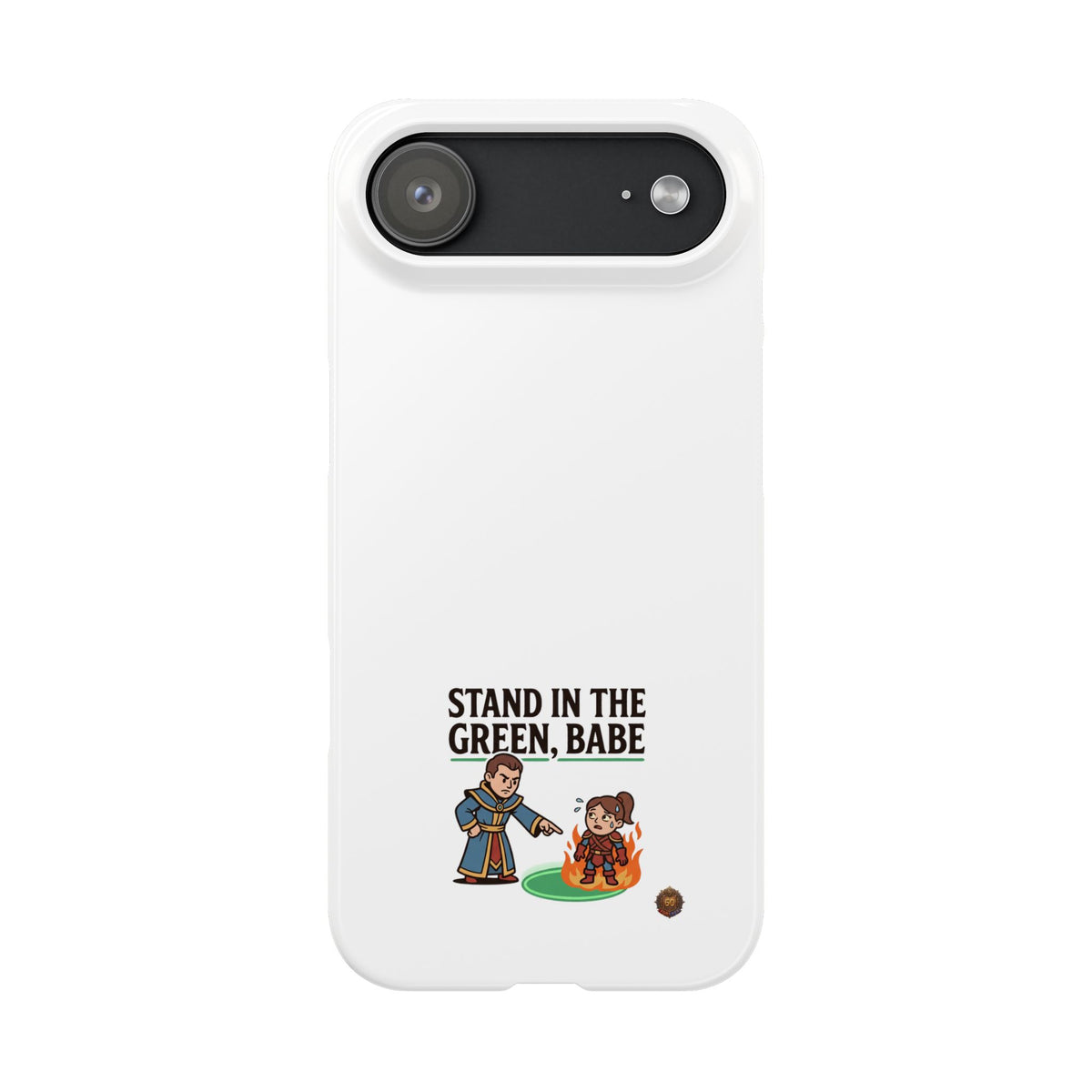 Stand in the Green, Babe Slim Phone Case — Funny Golf Cartoon Phone Cover