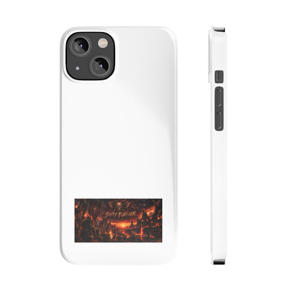 Slim Phone Case — Dark Fantasy Cityscape "Soft Panic" Design