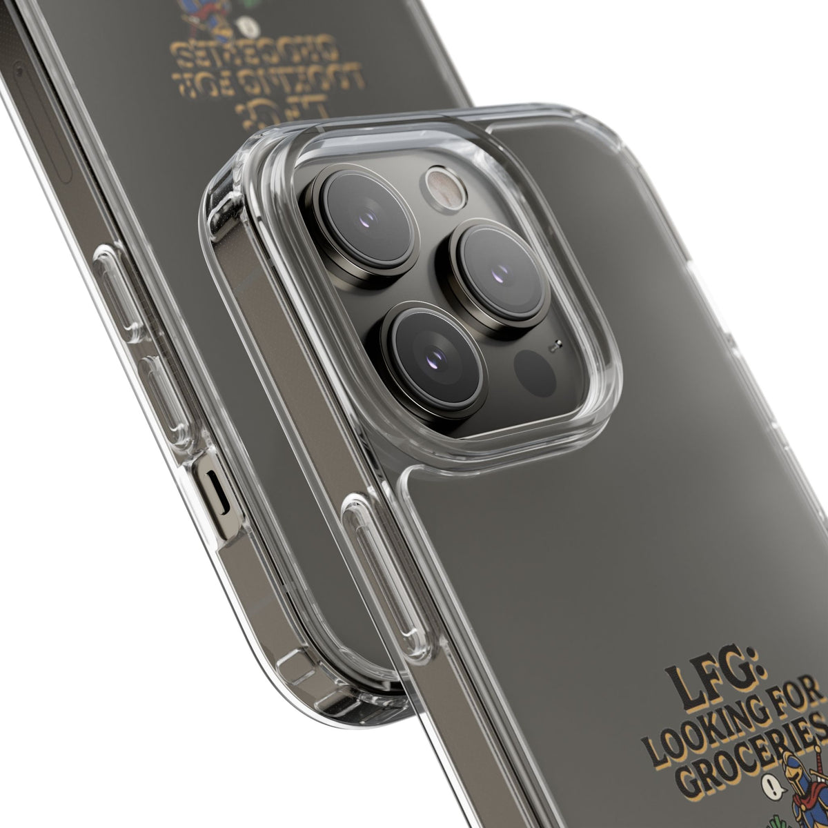 Clear Phone Case — “LFG: Looking For Groceries” Grocery Shopper Design