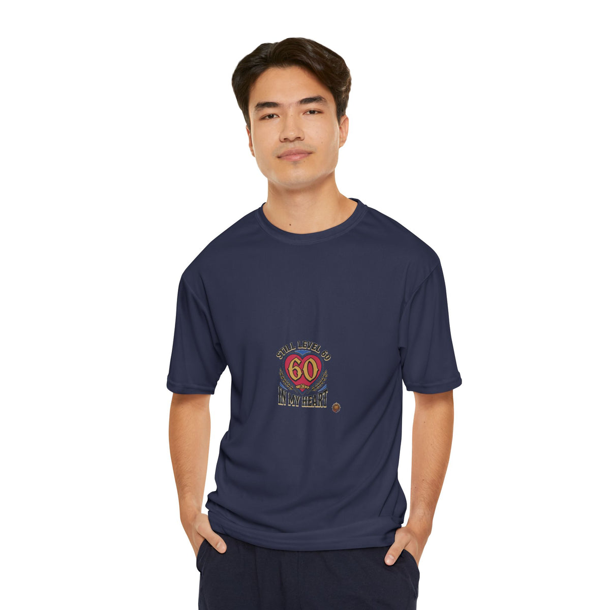 60th Birthday Tee - 'Still Level 60 In My Heart' Men's Performance Shirt