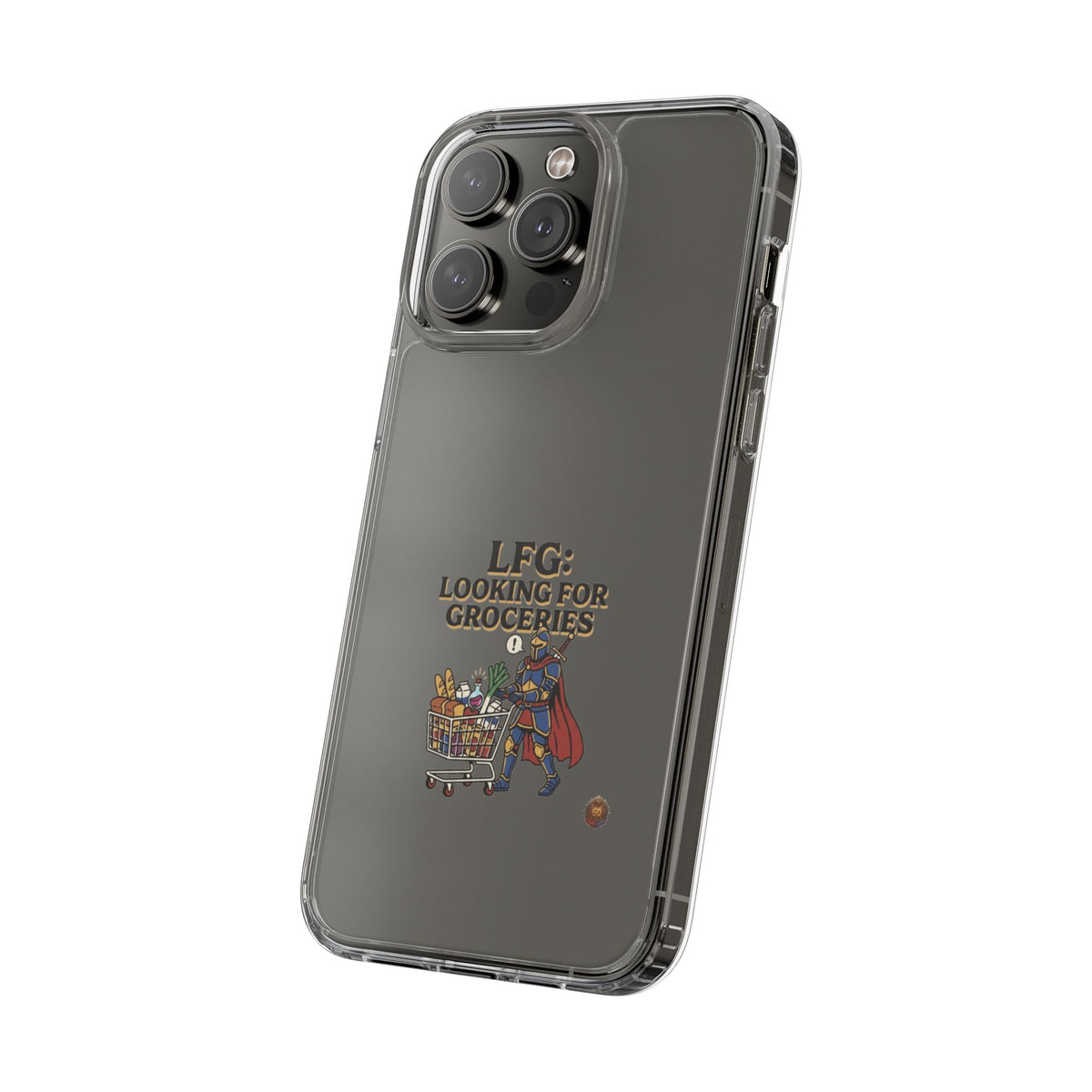 Clear Phone Case — “LFG: Looking For Groceries” Grocery Shopper Design
