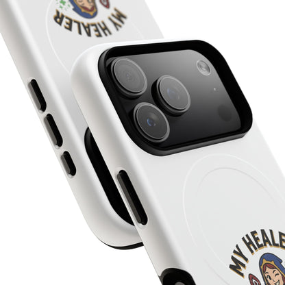 Phone Case — “My Healer Is My Wife” Cute RPG Healer Design, Tough Magnetic Protective Case