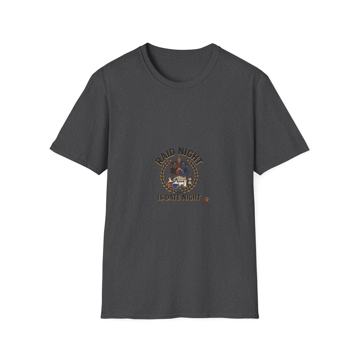 Raid Night Is Date Night T-Shirt — Military Skull Crest Graphic Tee