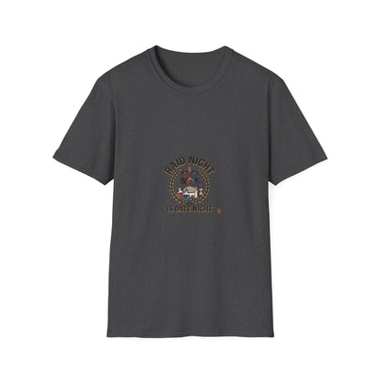 Raid Night Is Date Night T-Shirt — Military Skull Crest Graphic Tee