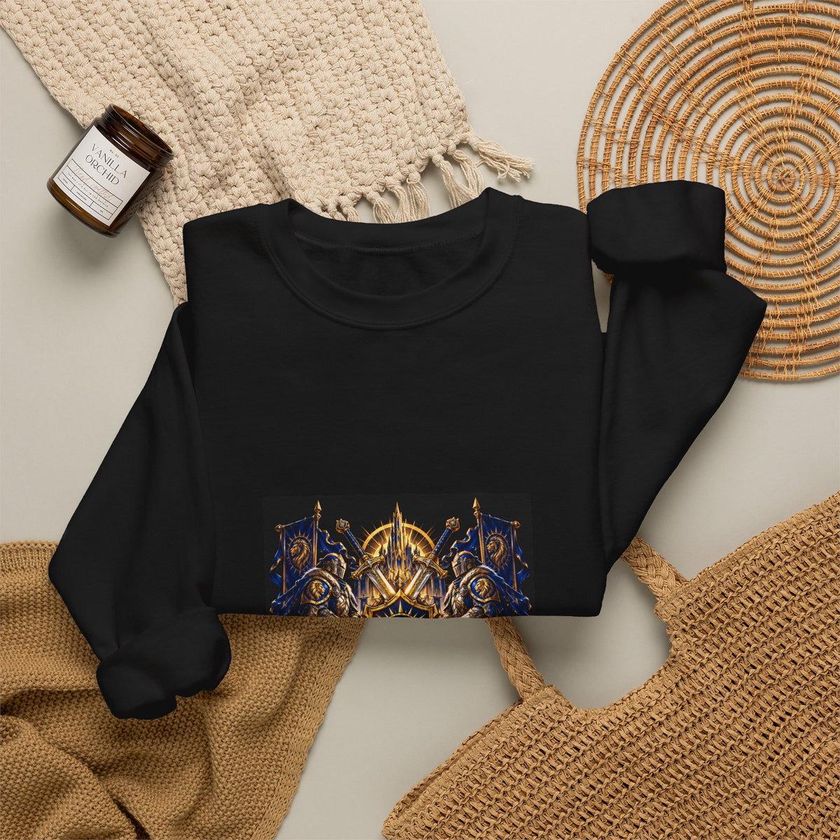 Crewneck Sweatshirt — Sixty Forever Ornate Shield Graphic