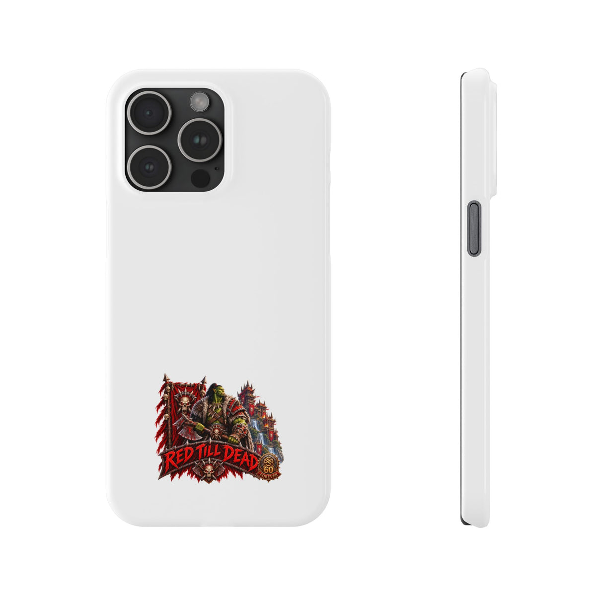 Slim Phone Case — “Red Till Dead” Vintage Horror Graphic