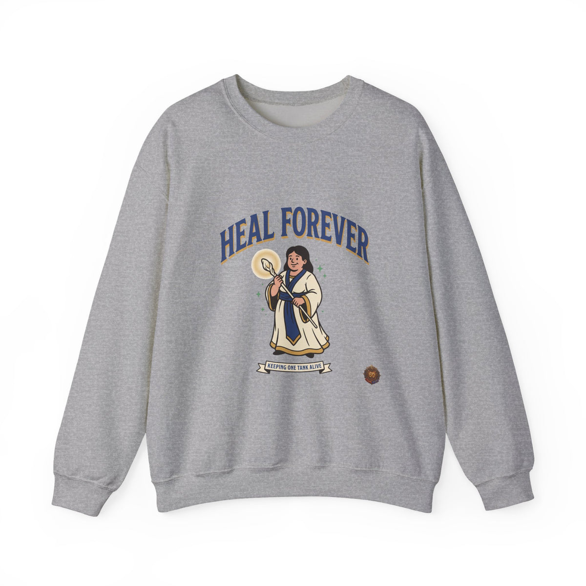 Heal Forever Sweatshirt — Vintage Saint Illustration Crewneck