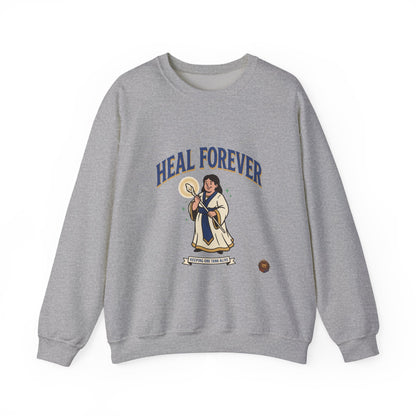 Heal Forever Sweatshirt — Vintage Saint Illustration Crewneck