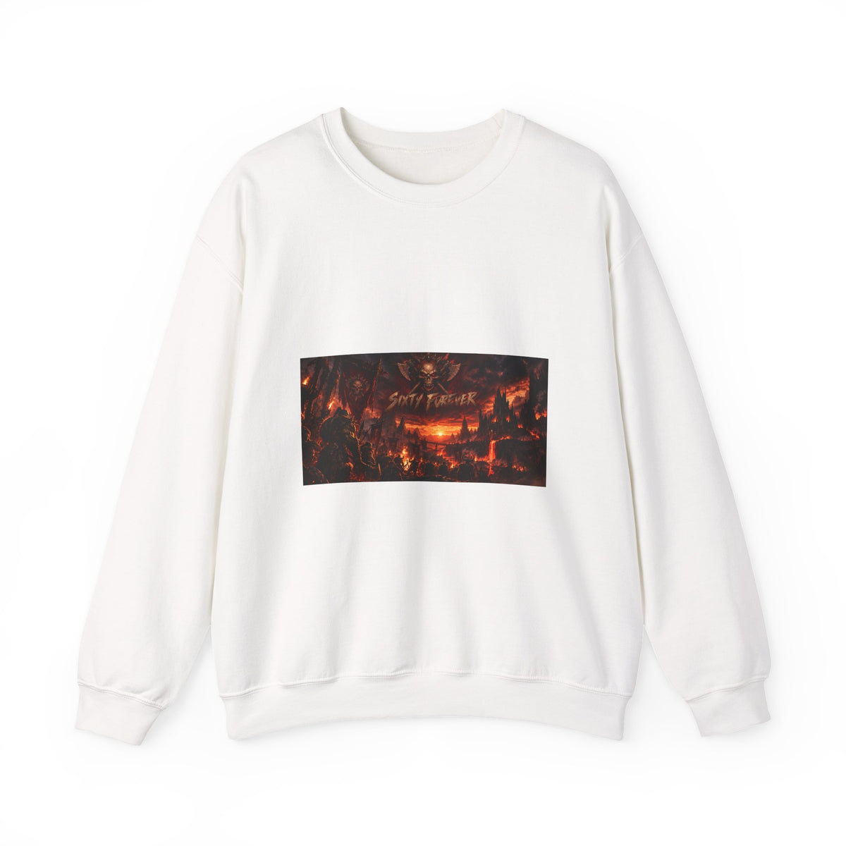 Crewneck Sweatshirt — Dark Fantasy 'Enjoy The Flames' Graphic