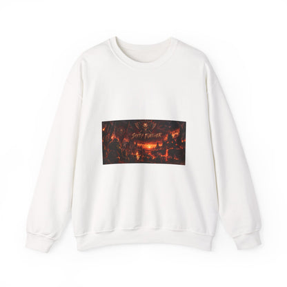 Crewneck Sweatshirt — Dark Fantasy 'Enjoy The Flames' Graphic