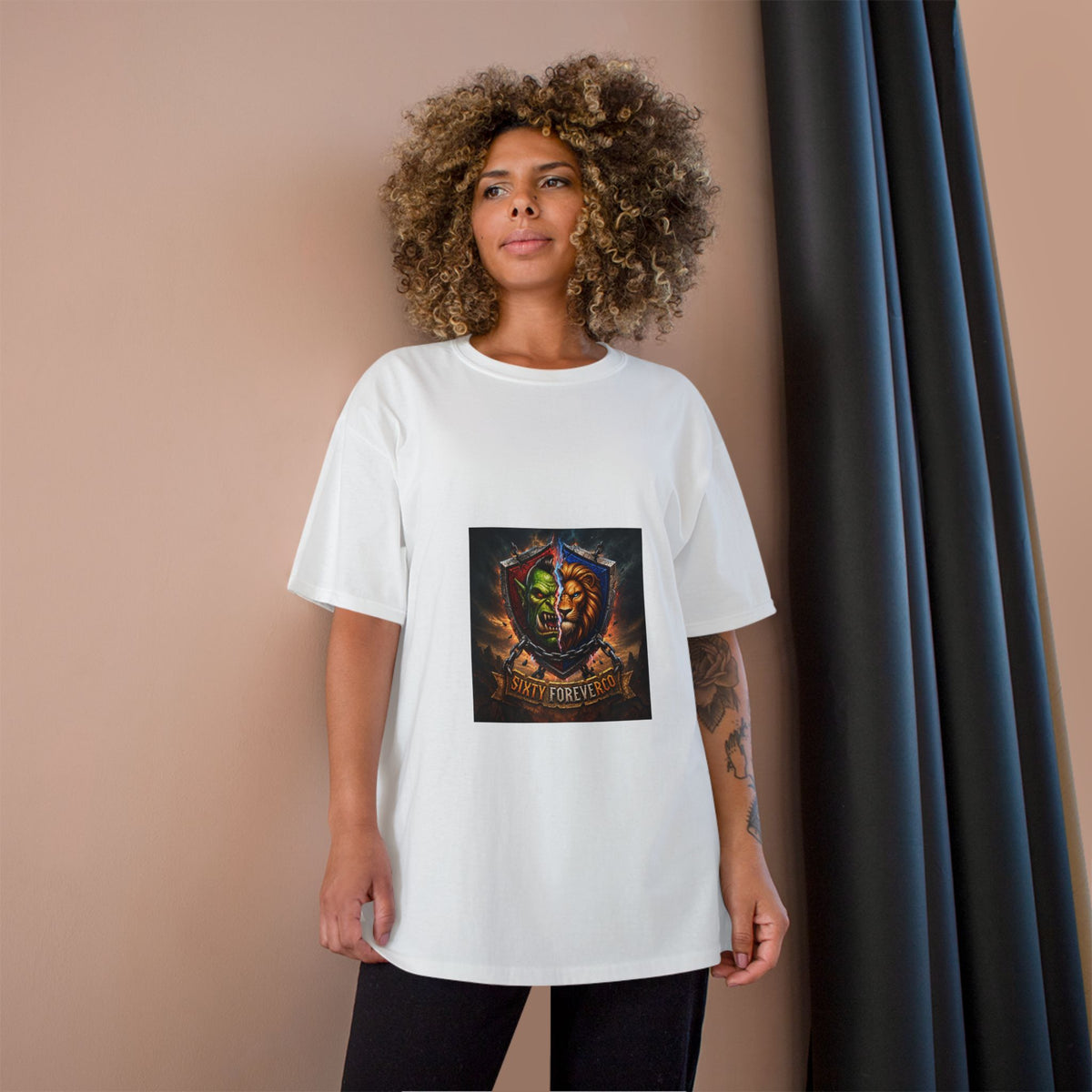 Champion T-Shirt - "Victory Forever" Fantasy Shield Gamer Tee
