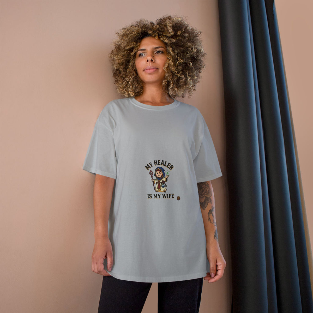 My Healer Is My Wife T-Shirt — Cute Gamer/Healer Wife Tee