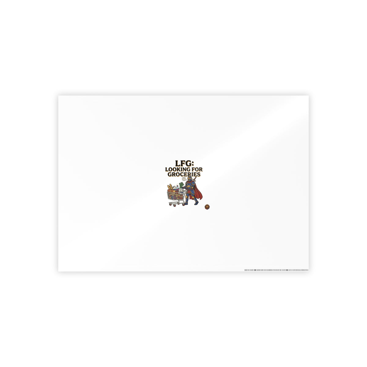 Gloss Poster — "LFG: Looking for Groceries" Humorous Grocery Cart Art Print