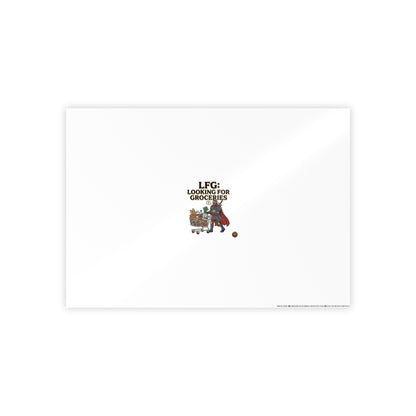 Gloss Poster — "LFG: Looking for Groceries" Humorous Grocery Cart Art Print