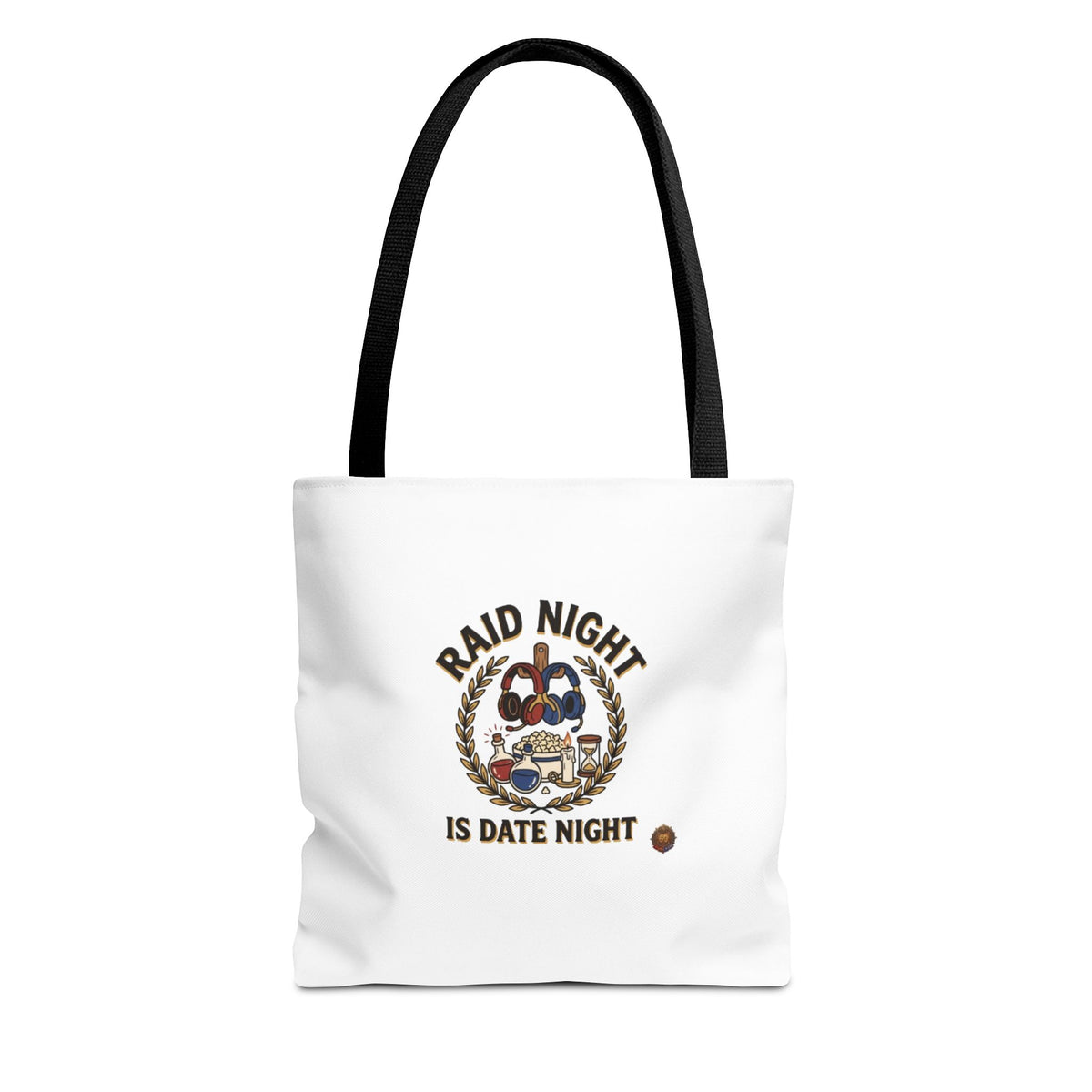 Raid Night Is Date Night Tote Bag — Military Police Themed Canvas Tote