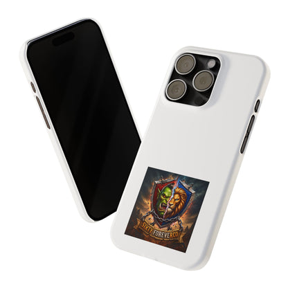 Slim Phone Case — Fantasy Shield Orc & Lion Crest "Sixty Forever"