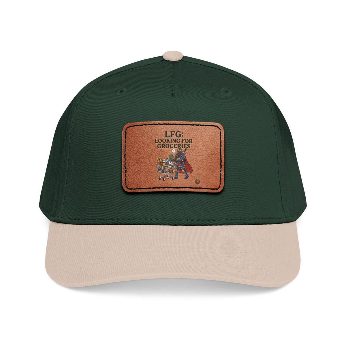 Leather Patch Baseball Cap — 'Need More Greens' Garden Hat
