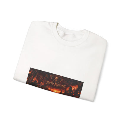 Crewneck Sweatshirt — Dark Fantasy 'Enjoy The Flames' Graphic