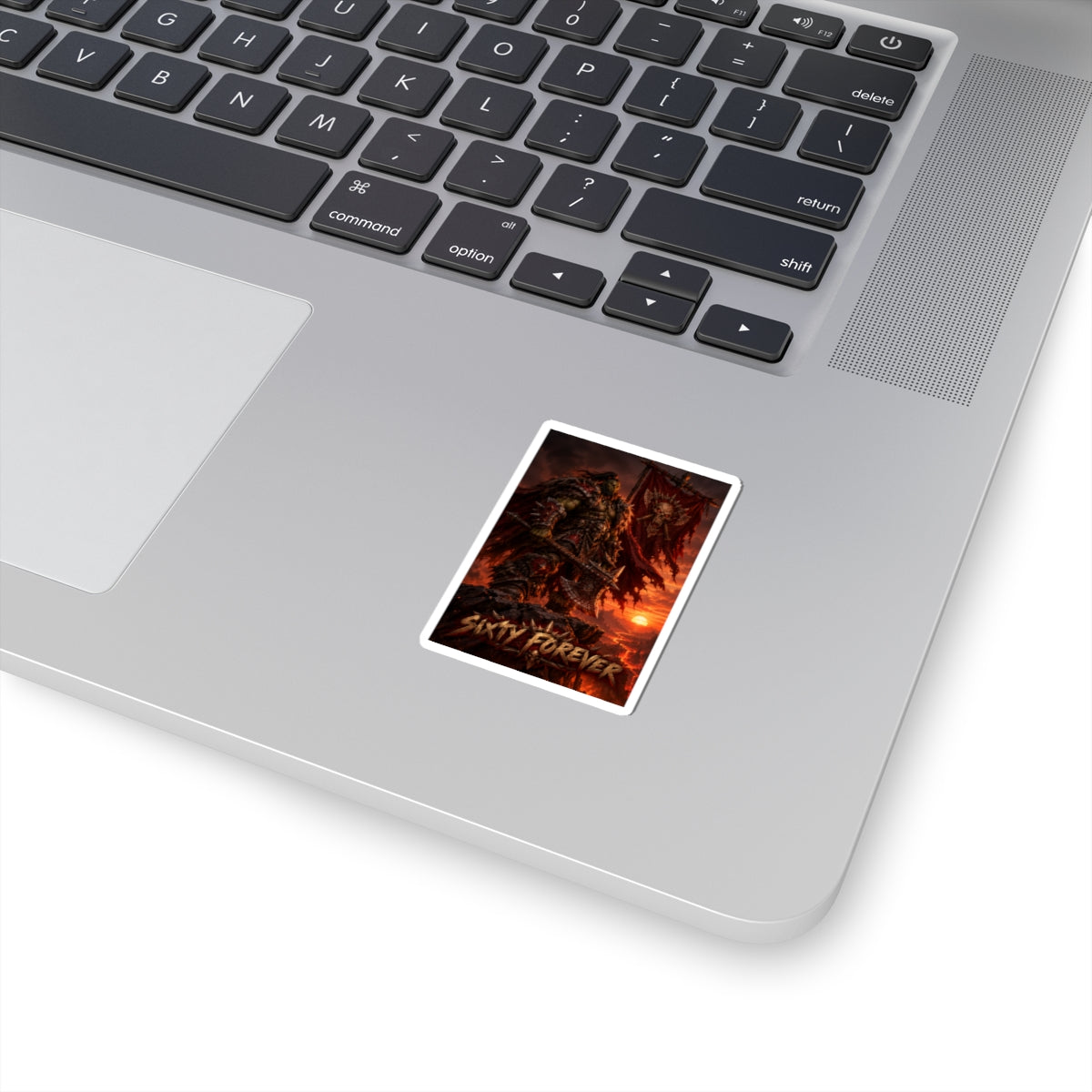 Sixty Forever War Orc Sticker — Fantasy Warrior Kiss-Cut Vinyl