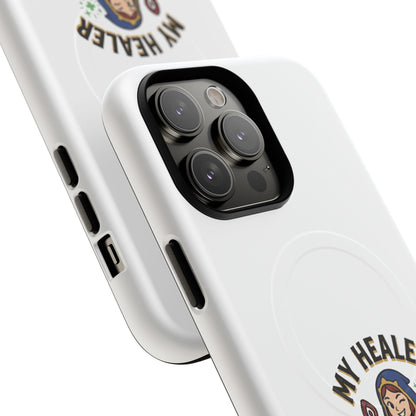Phone Case — “My Healer Is My Wife” Cute RPG Healer Design, Tough Magnetic Protective Case