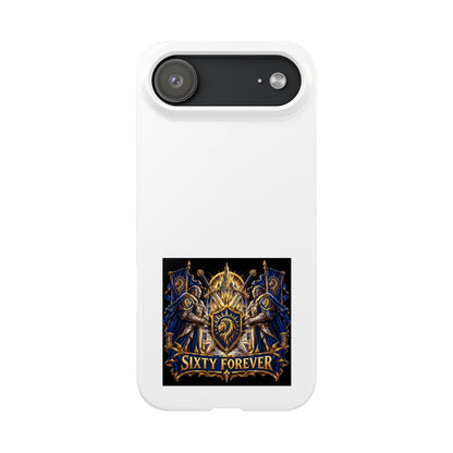 Slim Phone Case — "Sixty Forever" Shield Knight Graphic