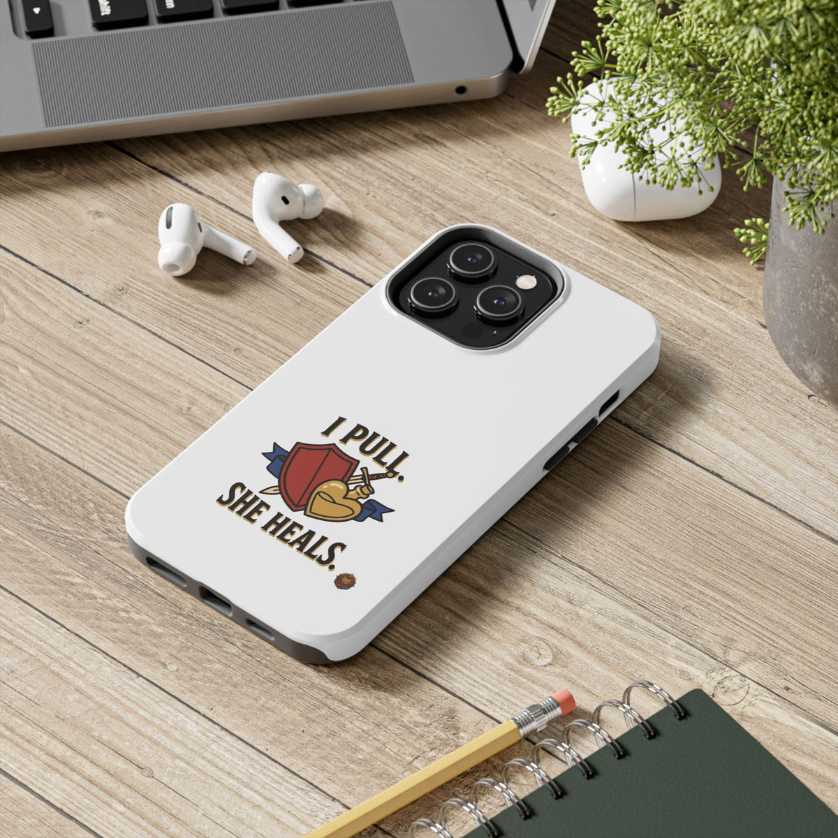 Phone Case — "I Pull, She Heals" RPG Couple Gaming Protective Case