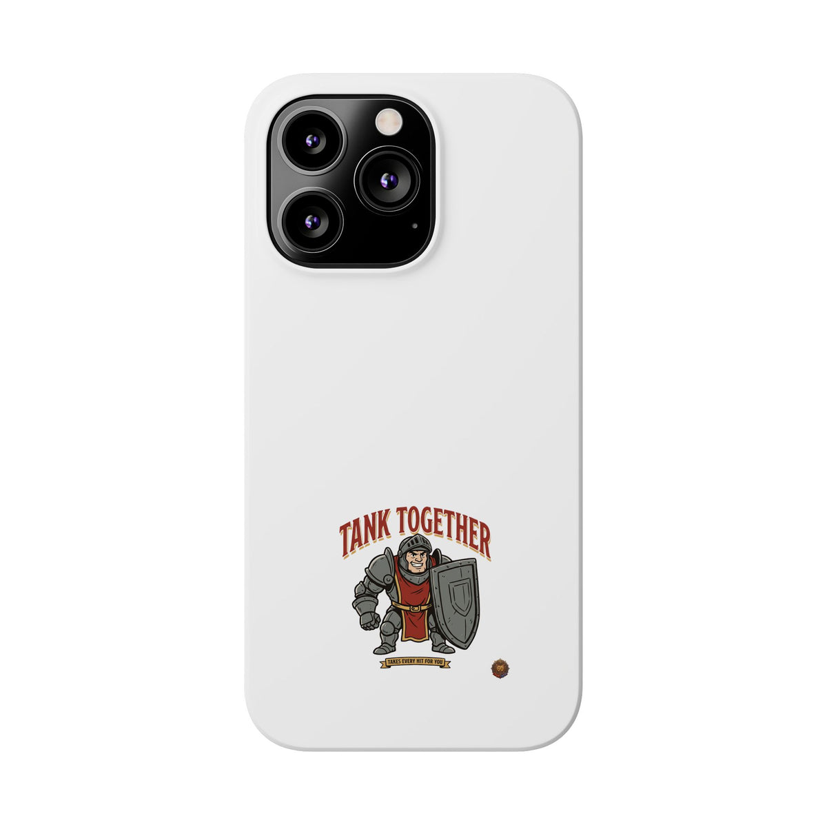 Slim Phone Case — "Tank Together" Medieval Tank Warrior Design