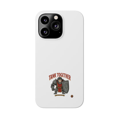 Slim Phone Case — "Tank Together" Medieval Tank Warrior Design
