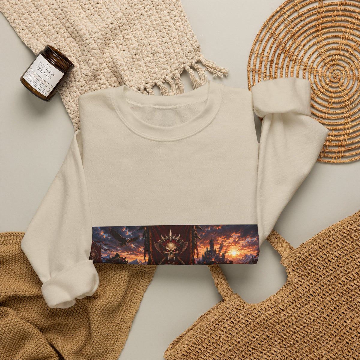 Crewneck Sweatshirt — Red Dead Scenic Game Logo Graphic